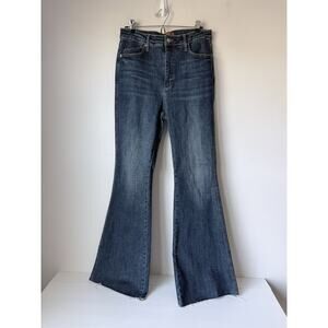 Judy Blue Flare Fit Womens Jeans Size 13/31 Raw Hem High Rise Denim USA